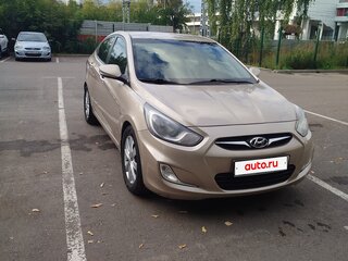 2012 Hyundai Solaris I, бежевый, 865000 рублей, вид 4
