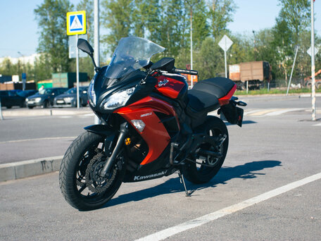 2014 Kawasaki ER-6F (Ninja 650R), пурпурный, 480000 рублей, вид 3