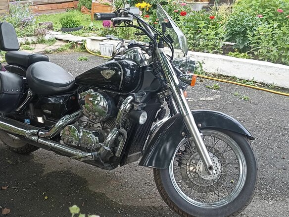2007 Honda Shadow 750, чёрный, 600000 рублей