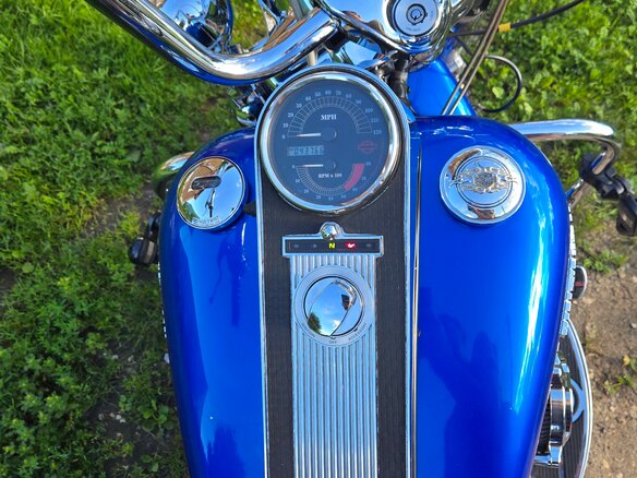 2002 Harley-Davidson Road King, синий, 750000 рублей - вид 6