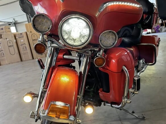 2012 Harley-Davidson Electra Glide, оранжевый, 880000 рублей - вид 11