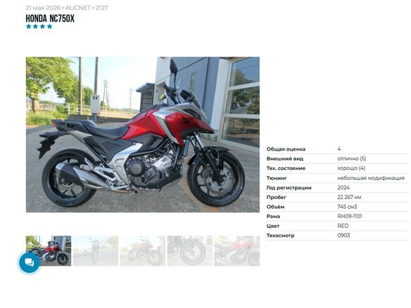 2024 Honda NC 750X, красный - вид 8