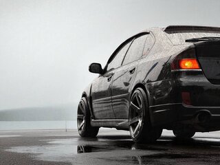 2008 Subaru Legacy IV Рестайлинг, чёрный, 1100000 рублей, вид 4