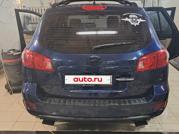 2007 Hyundai Santa Fe II, синий, 1250000 рублей - вид 2
