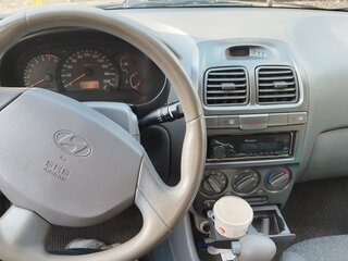 2008 Hyundai Accent ТагАЗ II, чёрный, 370000 рублей, вид 4