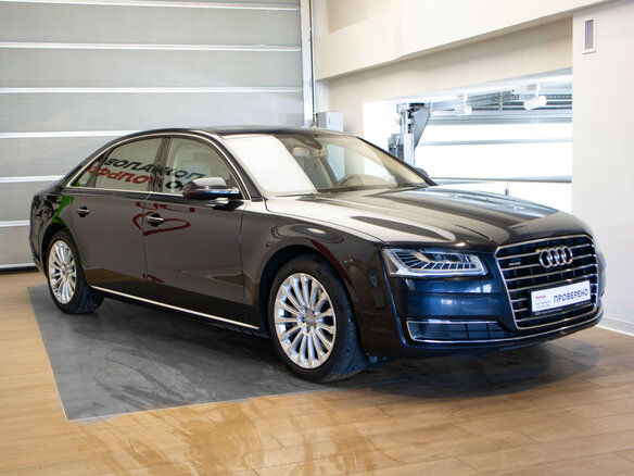 2016 Audi A8 III (D4) Рестайлинг, синий - вид 2
