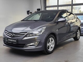 2014 Hyundai Solaris I Рестайлинг, серый, 940000 рублей, вид 1