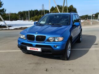 2004 BMW X5 4.4i I (E53) Рестайлинг, синий, 780000 рублей, вид 3