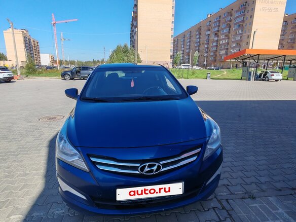 2015 Hyundai Solaris I Рестайлинг, синий, 829000 рублей