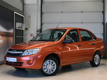 2014 Lada (ВАЗ) Granta I, оранжевый, 325000 рублей, вид 3