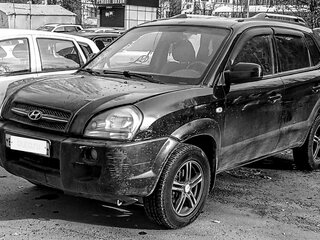 2007 Hyundai Tucson I, чёрный, 750000 рублей, вид 1