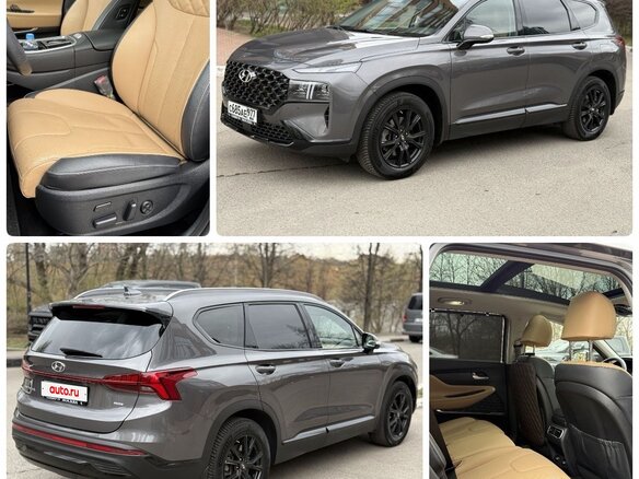 2022 Hyundai Santa Fe IV Рестайлинг, серый, 4150000 рублей - вид 3