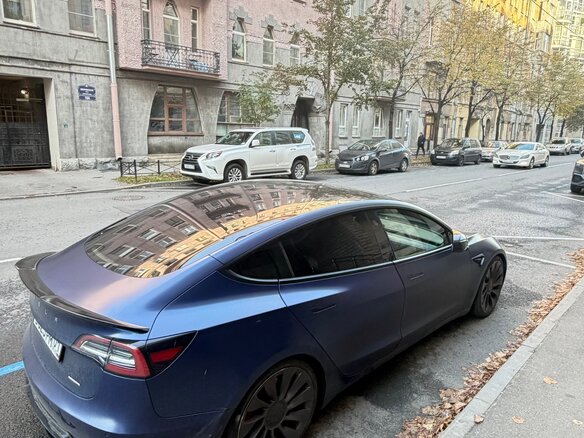 2021 Tesla Model 3 Performance I, синий - вид 4