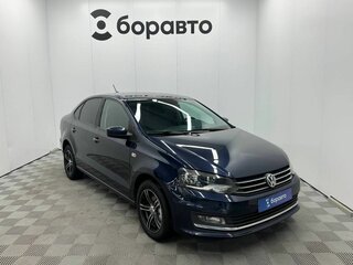 2017 Volkswagen Polo V Рестайлинг, синий, 1199000 рублей, вид 2