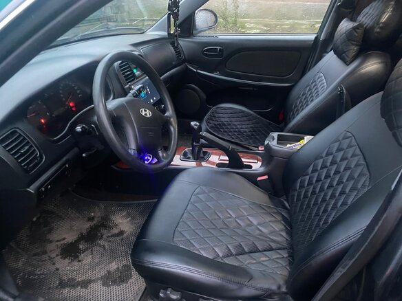 2008 Hyundai Sonata ТагАЗ IV (EF) Рестайлинг, серый, 600000 рублей - вид 9
