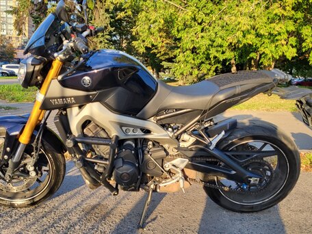 2015 Yamaha MT-09 (FZ-09), фиолетовый, 750000 рублей, вид 1