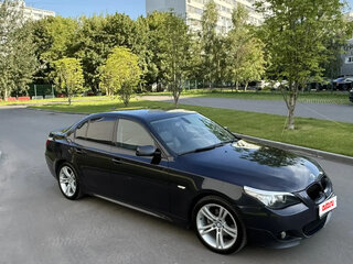 2007 BMW 5 серии 525i V (E60/E61) Рестайлинг, синий, 1120000 рублей, вид 2