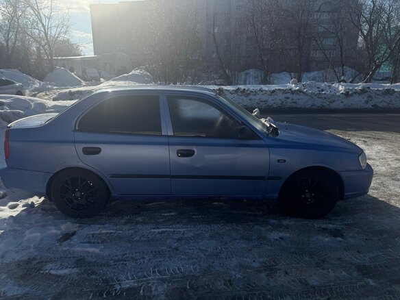 2005 Hyundai Accent ТагАЗ II, фиолетовый, 190000 рублей - вид 4