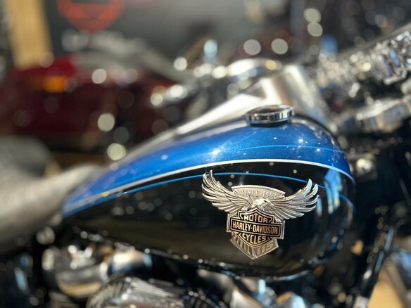 2018 Harley-Davidson Fat Boy, синий, 2400000 рублей - вид 8