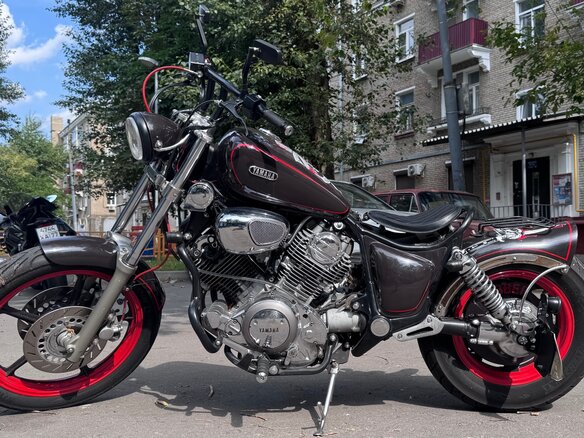 1993 Yamaha XV1100 Virago, коричневый, 400000 рублей - вид 5