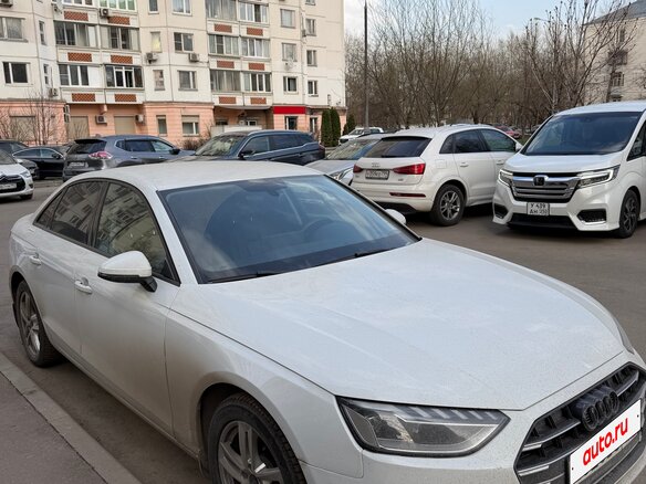 2021 Audi A4 35 TFSI V (B9) Рестайлинг, белый, 2500000 рублей - вид 3