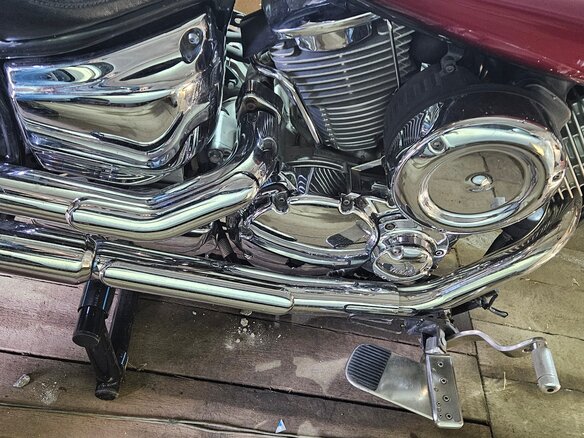 2003 Yamaha XVS1100, красный, 450000 рублей - вид 4