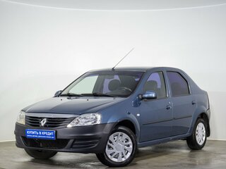 2013 Renault Logan I Рестайлинг, синий, 419000 рублей, вид 3