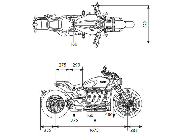 2026 Triumph Rocket 3, оранжевый, 3890000 рублей - вид 15