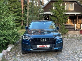 2021 Audi Q7 45 TDI II (4M) Рестайлинг, синий, 8200000 рублей, вид 2