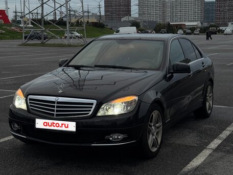 2008 Mercedes-Benz C-Класс 180 Kompressor III (W204), чёрный, 850000 рублей, вид 1