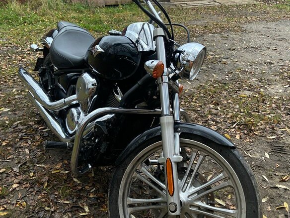 2007 Kawasaki VN900 Vulcan, чёрный, 500000 рублей - вид 2