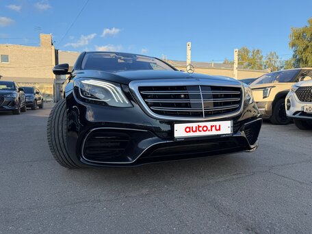 2018 Mercedes-Benz S-Класс 560 Long VI (W222, C217) Рестайлинг, чёрный, 4500000 рублей, вид 2