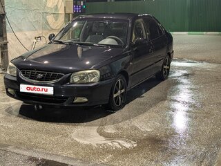2007 Hyundai Accent ТагАЗ II, чёрный, 400000 рублей, вид 1