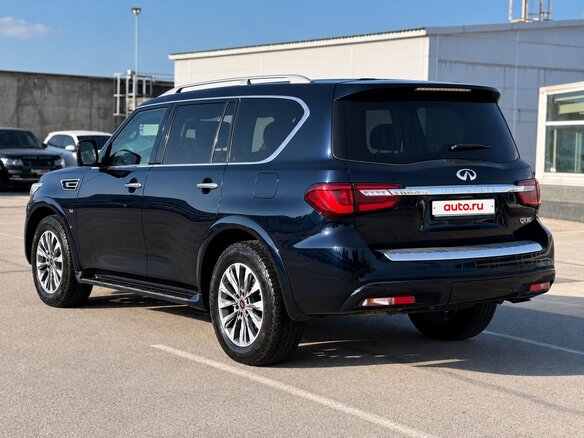 2018 Infiniti QX80 I Рестайлинг 2, синий, 3300000 рублей - вид 2