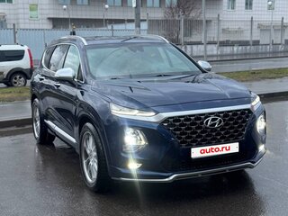 2019 Hyundai Santa Fe IV, синий, 2880000 рублей, вид 2