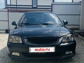 2006 Hyundai Accent ТагАЗ II, чёрный, 475000 рублей, вид 2