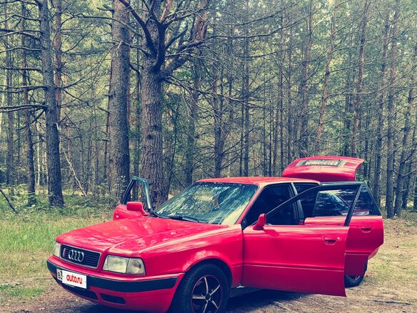 1993 Audi 80 V (B4), красный, 200000 рублей - вид 3