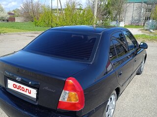 2008 Hyundai Accent ТагАЗ II, чёрный, 360000 рублей, вид 4