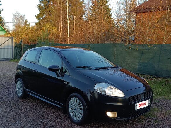 2007 Fiat Punto III Grande Punto, чёрный, 255000 рублей