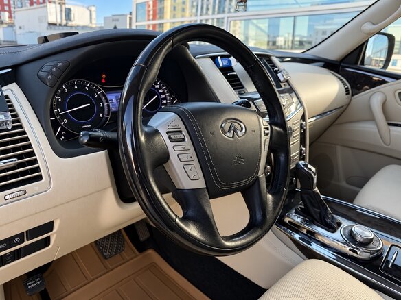 2018 Infiniti QX80 I Рестайлинг 2, синий, 3300000 рублей - вид 5