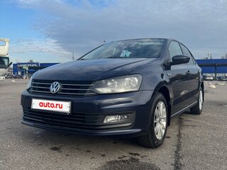 2016 Volkswagen Polo V Рестайлинг, синий, 1250000 рублей, вид 1