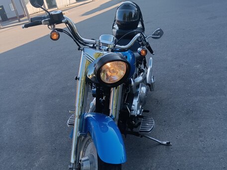 2002 Harley-Davidson Fat Boy, синий, 660000 рублей, вид 5