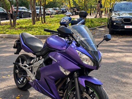 2012 Kawasaki ER-4F (Ninja 400R), фиолетовый, 320000 рублей, вид 1
