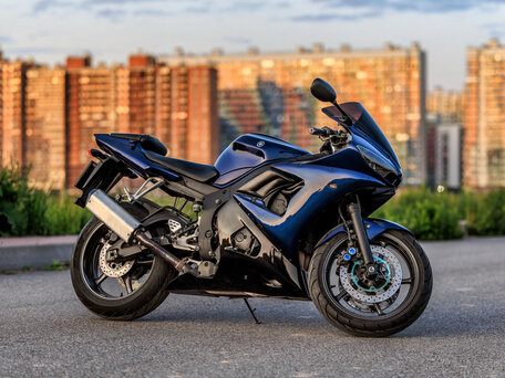 2008 Yamaha YZF-R6, синий, 570000 рублей, вид 3