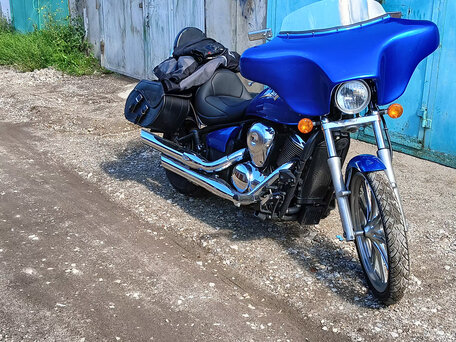 2007 Kawasaki VN900 Vulcan, синий, 650000 рублей, вид 2