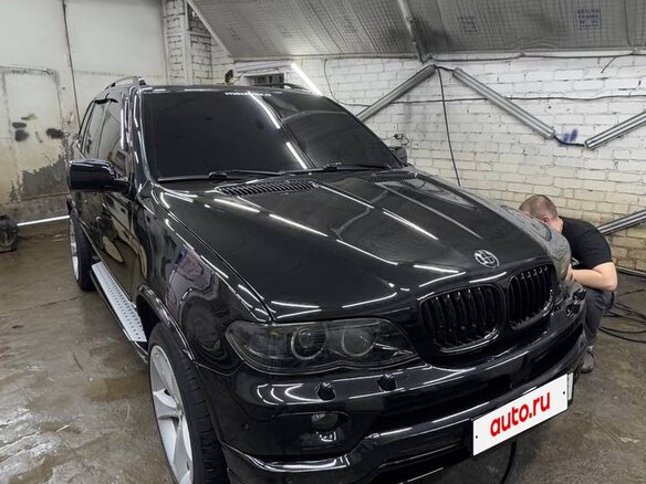 2004 BMW X5 4.4i I (E53) Рестайлинг, чёрный, 1500000 рублей - вид 7