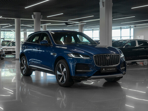 2021 Jaguar F-Pace I Рестайлинг, синий - вид 1