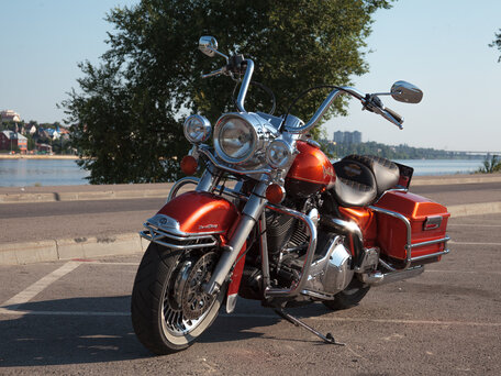 2003 Harley-Davidson Road King, оранжевый, 700000 рублей, вид 2