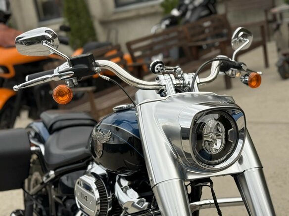 2018 Harley-Davidson Fat Boy, синий, 2200000 рублей - вид 15
