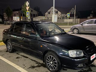 2008 Hyundai Accent ТагАЗ II, чёрный, 375000 рублей, вид 2